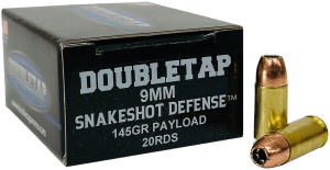 DoubleTap Ammunition 9MMSS20 Snake Shot  9mm 20 Per Box/50 Case