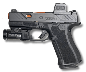 Shadow Systems SS5011SM251 CR920X Elite w/Streamlight 9mm Luger 15+1 3.41" Bronze TICN Match Grade/Spiral Fluted Barrel  Optic Cut/Serrated/Window Cut Stainless Steel Slide  Black Polymer Frame w/Beavertail/Picatinny Rail  TLR-7 HL-X Sub Gun Light