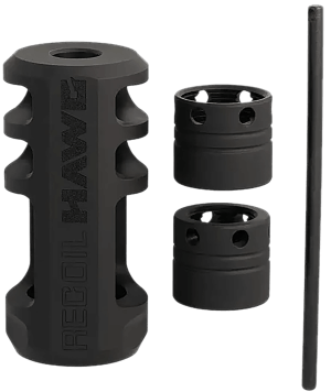 Browning 001293099 Xeno Recoil Hawg Black Matte Stainless Steel 1/2"x28 Threads 2.20" OAL
