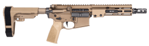 Geissele Automatics 08518S Super Duty MOD1 300 Blackout 8" Black Threaded Barrel Flat Dark Earth Receiver w/Picatinny Rail Flat Dark Earth Synthetic SB Tactical SBA3 Brace FDE A17 Grip