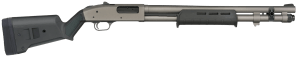 Mossberg 50797 590A1 Professional Series 12 Gauge Pump 3" 6+1 20" Tungsten Gray Cerakote Heavy Walled Barrel  Tungsten Gray Cerakote Drilled & Tapped Receiver  Magpul SGA Black Synthetic Stock  Ambidextrous