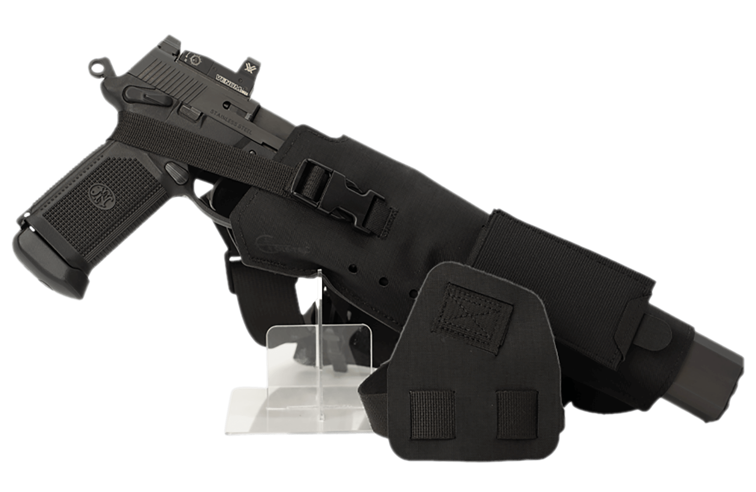Cole-tac VWX102 Varmint Wrangler XL Pistol Holder Chest Black Left Hand