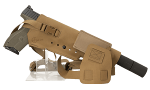 Cole-tac VWX103 Varmint Wrangler XL Pistol Holder Chest Coyote Brown Right Hand