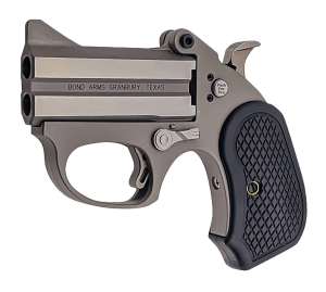 Bond Arms BAHB Honey B  22 Mag 2 3" Rough Matte Stainless Steel Barrel & Frame  Black Extended B6 Resin Grip