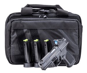Rost Martin RM1CBLKOSPSPL RM1C Bundle Compact 9mm Luger 17+1 4" Black Match Grade Barrel, Black Nitron Steel Serrated w/Optic Slide, Black Polymer Frame w/Picatinny Rail, Textured Grip, Viridian RFX-11 Green Dot, Ambidextrous