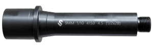 Lead & Steel Llc LS9MM4.5-28 AR9 9mm Luger 4.50" Threaded Black Nitride Chrome Moly Vanadium