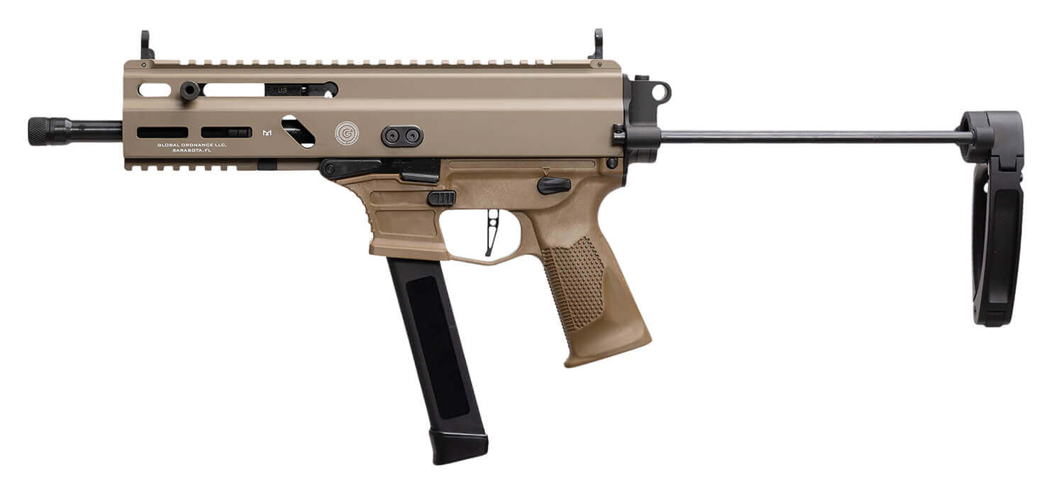 Grand Power 197892030007 SP9A3G Stribog 9mm Luger 33+1 8" Black Threaded Barrel M-LOK Handguard Flat Dark Earth Aluminum/Polymer Receiver w/Picatinny Rail Black Polymer PDW Tailhook Brace Black Polymer Grip Ambidextrous - Image 3
