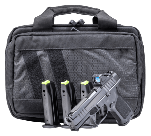 Rost Martin RM1CBLKOSP10CA-P RM1C Bundle *CA Compliant Compact 9mm Luger 10+1 4" Black Match Grade Barrel  Black Nitron Steel Serrated w/Optic Slide  Black Polymer Frame w/Picatinny Rail  Textured Grip  Viridian RFX-11 Green Dot  Ambidextrous