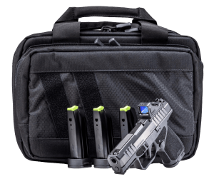 Rost Martin RM1SBLKOSP10CA-P RM1S Bundle *CA Compliant Sub-Compact 9mm Luger 10+1 3.60" Black Match Grade Barrel  Black Nitron Steel Optic Serrated w/Optic Slide  Black Polymer Frame w/Picatinny Rail  Textured Grip  Viridian RFX-11 Green Dot  RMR Footprin