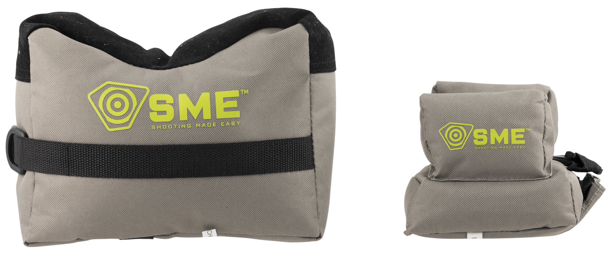 SME SMEGRF Front & Rear Gun Rest Inert Poly Bead Filled Shooting Bags Suede Leather Topper Non-Slip Bottom 600D Polyester