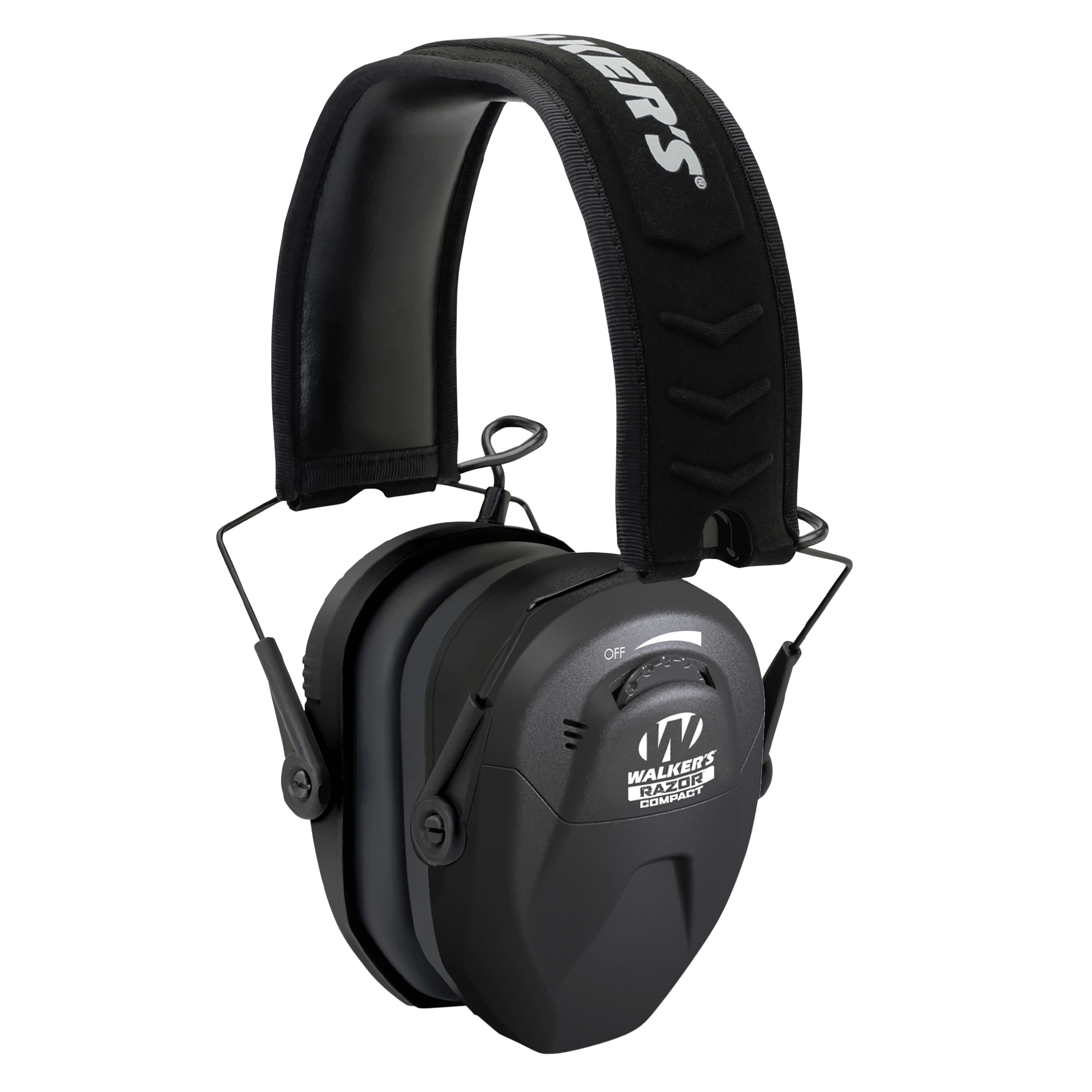 Walker's GWPCRSEM Razor Compact Electronic Muff 23 dB Over the Head Black Polymer Fits Youth/Women