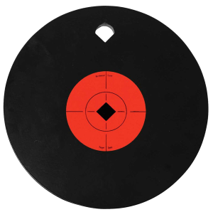 Birchwood Casey 47614 World of Targets Single Hole 10" Pistol/Rifle Black/Orange AR500 Steel Circle w/Crosshair & Diamond 0.38" Thick Hanging
