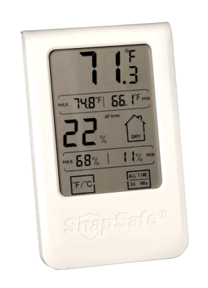 SnapSafe 75909 Gun Safe Hygrometer Gray AAA