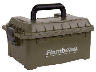 Flambeau 7415SB Shotshell Ammo Can 12/20 Gauge 9.625" L x 7.5" W x 4.25" D 4 Boxes Tan