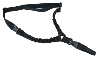 TacFire SL002B One Point Sling 30"-40" L Adjustable Double Bungee Black Nylon Webbing for Rifle