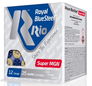 Rio Ammunition RBSSM402 BlueSteel Royal 12 Gauge 3.50" 1 3/8 oz 2 Shot 25rd Box
