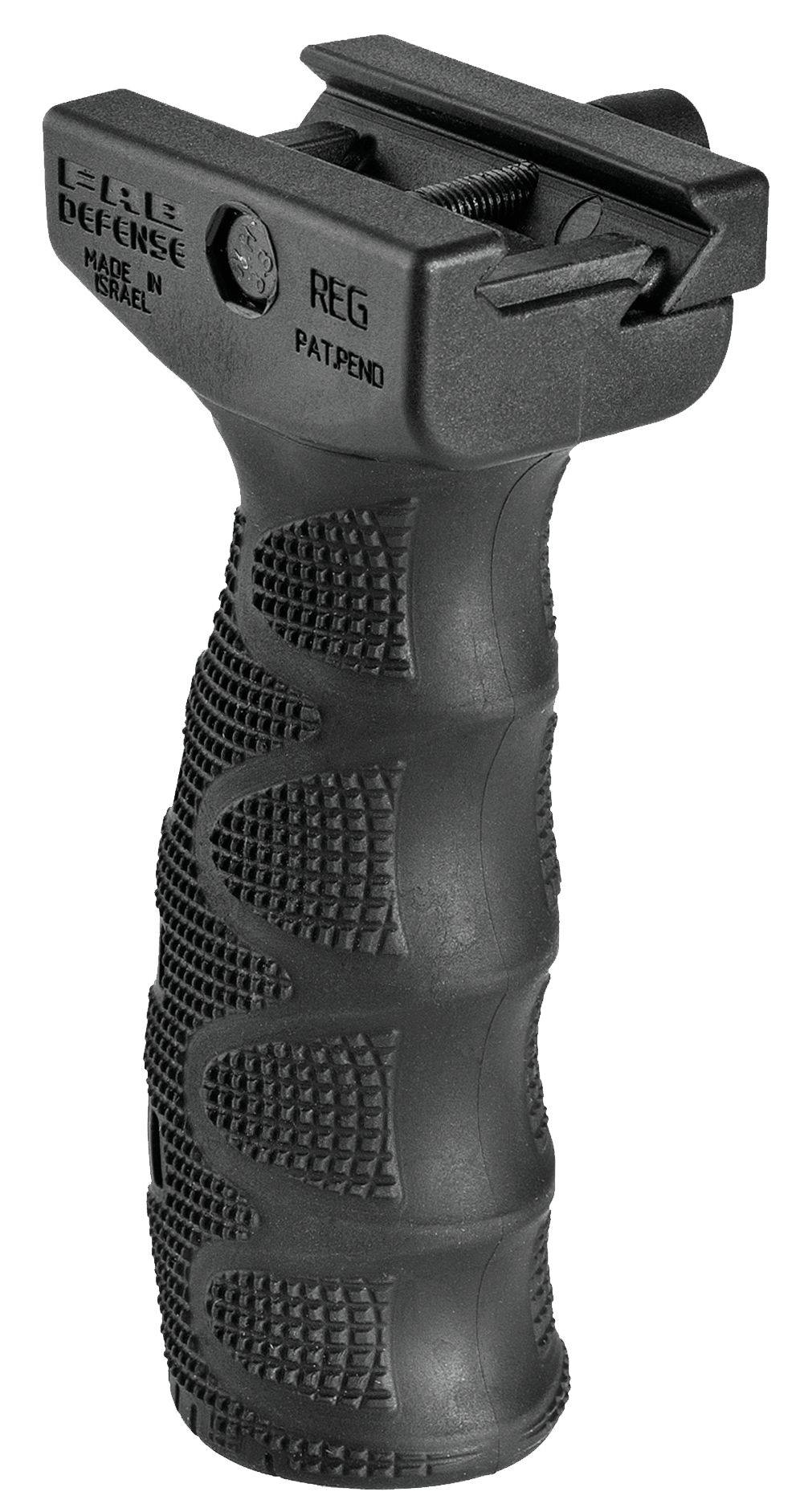 FAB Defense FXREGB REG Ergonomic Rubberized Tactical Foregrip w/Waterproof Storage Compartment Black Latex & Reinforced Polymer