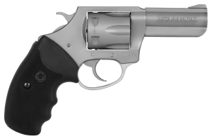Charter Arms 73802 Pitbull Large 380 ACP 6 Shot 3" Stainless Steel Barrel & Cylinder Anodized Aluminum Frame w/Black Finger Grooved Rubber Grip