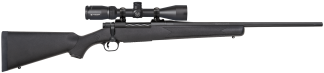 Mossberg 28054 Patriot Synthetic-Vortex Scope Combo 25-06 Rem 5+1 22" Fluted Barrel w/Recessed Match Crown  Matte Blued Metal Finish  Spiral-Fluted Bolt  Synthetic Stock  Drop Box Magazine  Adjustable LBA Trigger  Includes Vortex Crossfire II 3-9x40mm Sco