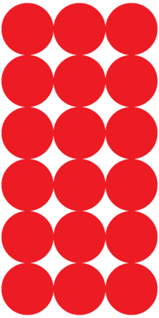 Pro-Shot P432M SplatterShot Repair Pasters Red 1" Self-Adhesive 432 Pasters