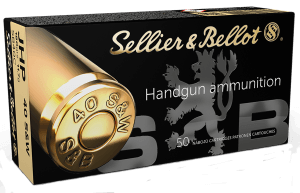 Sellier & Bellot SB40C Handgun  40 S&W 180 gr Jacket Hollow Point 50rd Box