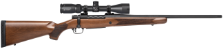 Mossberg 27941 Patriot Walnut-Vortex Scope Combo 270 Win 5+1 22" Fluted Barrel w/Recessed Match Crown Matte Blued Metal Spiral-Fluted Bolt Walnut Stock Drop Box Magazine Adjustable LBA Trigger Includes Vortex Crossfire II 3-9x40mm Scope
