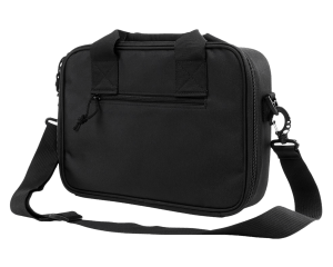 NcStar CPDX2971B VISM Double Pistol Range Bag w/ Mag Pouches Loop Fasteners Zippers Padding & Black Finish
