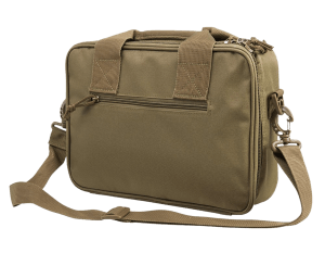 NcStar CPDX2971T VISM Double Pistol Range Bag w/ Mag Pouches Loop Fasteners Zippers Padding & Tan Finish