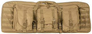 NcStar CVDC2946T36 VISM Double Carbine Case Tan PVC Nylon w/ Foam Padding Lockable Zippers Pockets & MOLLE Webbing