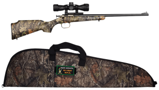 Crickett KSA2163BSC Youth Package 22 LR 1rd 16.12" Blued Barrel/Receiver  Mossy Oak Break-Up Synthetic Stock  Rebounding Firing Pin Safety Includes 4x32mm Scope  Scope Mount & Soft Case