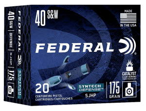 Federal S40SJT1 Syntech Defense 40S&W 175gr Segmented Jacketed Hollow Point 20rd Box