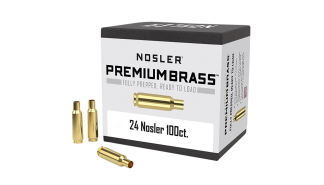 Nosler 10085 Premium Brass Unprimed Cases 24 Nosler Rifle Brass/ 100rd Box