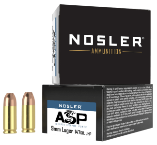 Nosler 51290 Assured Stopping Power Handgun 9mm Luger 147 gr Jacket Hollow Point 20rd Box