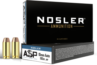 Nosler 51412 Assured Stopping Power Handgun 10mm Auto 180 gr Jacket Hollow Point 50rd Box