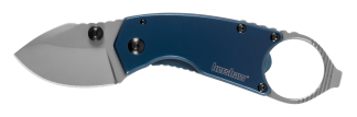 Kershaw 8710 Antic 1.70" Folding Drop Point Plain Bead Blasted 8Cr13MoV SS Blade Blue PVD Stainless Steel Handle Includes Pocket Clip