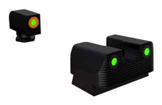 Rival Arms RA2A231G Night Sights for G42/G43/G48  Black | Green Tritium Orange Ring Front Sight Green Tritium Black Ring Rear Sight
