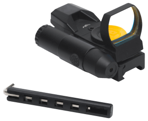 Firefield FF26023 Impact Duo Reflex Sight  Matte Black 1 x 31 mm x 22 mm 3 MOA/5 MOA Red Dot Multi Reticle Red Laser