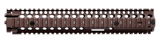 Daniel Defense 0100408001 M4A1 RIS II Handguard 12.25" 2-Piece Free-Floating Style Made of 6061-T6 Aluminum with Flat Dark Earth Anodized Finish & Picatinny Rail for AR-15