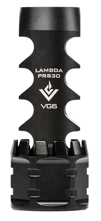 VG6 Precision APVG100029AR1 LAMBDA  Black Nitride 17-4 Stainless Steel with 5/8"-24 tpi & 2.95" OAL for Multi-Caliber M5 Platform (30 Cal-300 Win Mag Compatible)