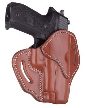 1791 Gunleather BH23CBRR BH2.3  OWB Size 2.3 Classic Brown Leather Belt Slide Compatible w/Glock 17/Sig P226/HK VP9 Right Hand