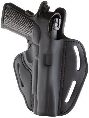 1791 Gunleather BHX1CLSBLR BHX  OWB Size 01 Stealth Black Leather Belt Slide Fits 4"-5" 1911 Right Hand