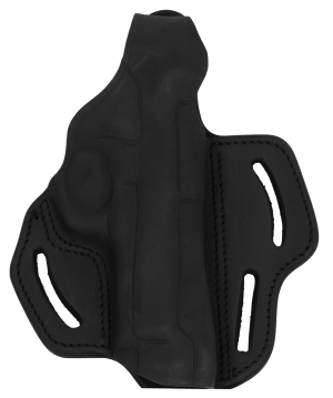 1791 Gunleather BHX4SBLR BHX  OWB 04 Stealth Black Leather Belt Slide Fits Beretta 92/CZ 75/P-10