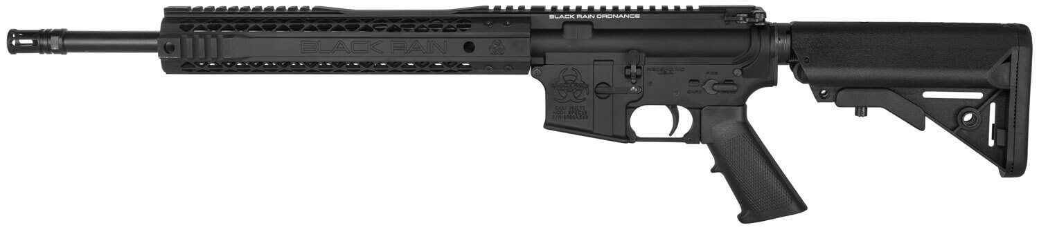 Black Rain Ordnance BROSPEC15300BLK Spec15 300 Blackout 30+1 16" Black Nitride Chrome Moly Barrel Black Hard Coat Anodized Optic Ready Aluminum Receiver 12" M-LOK Hybrid Handguard Adjustable MFT Minimalist Black Synthetic Stock Black G.I. Grip - Image 2