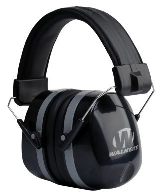 Walker's GWPEXFM5 Premium Passive Muff 32 dB Over the Head Black Polymer