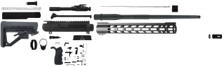 TacFire SSRK308LPK20BN AR Build Kit Rifle 308 Win AR-10 Black Nitride Aluminum 5/8"-24 tpi *GunStuff Exclusive.