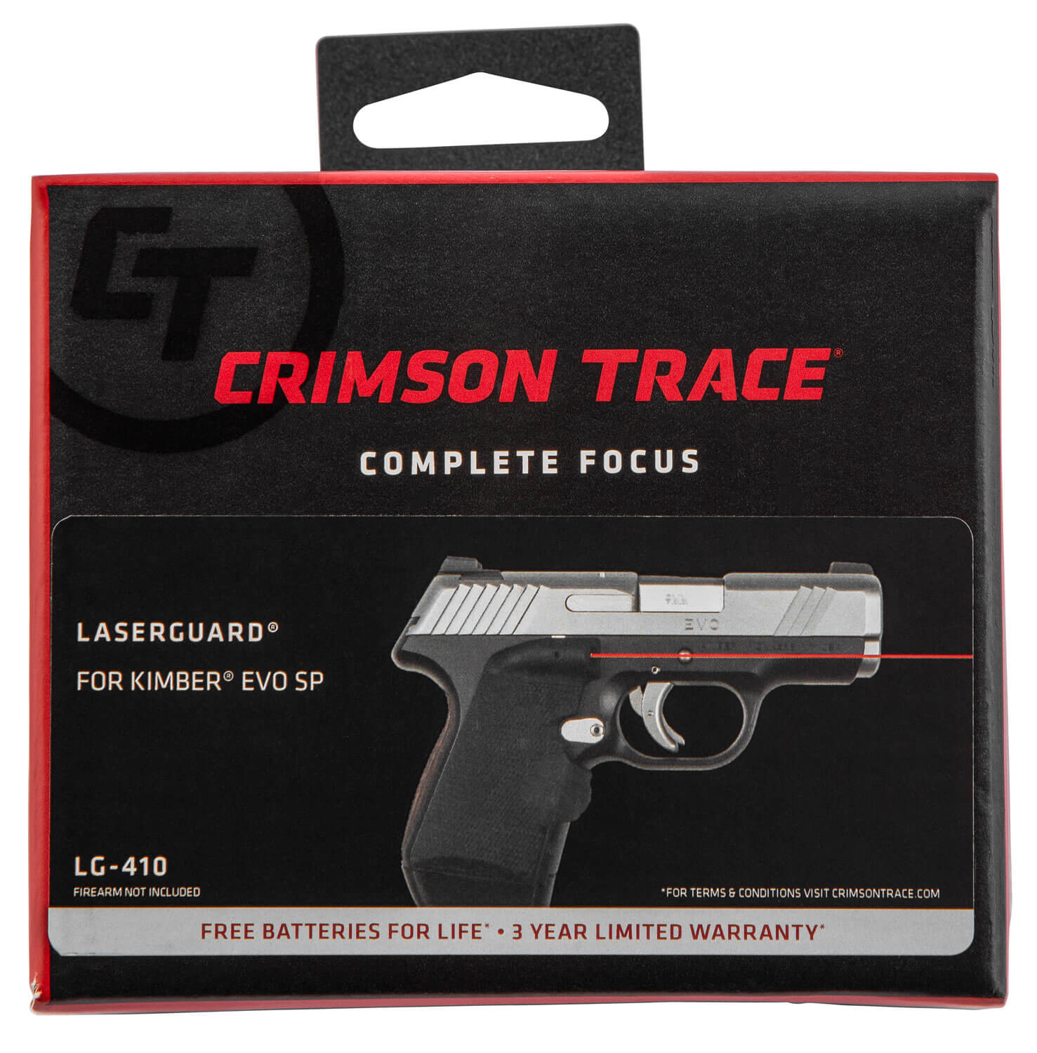 Crimson Trace 0185101 LG-410 Lasergrips Black Red Laser Kimber EVO SP - Image 2