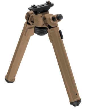 Magpul MAG933FDE Bipod  M-LOK Attachment  Flat Dark Earth Mil-Spec Anodized Aluminum   6.80-10.30" Vertical Adjustment  Rubber Feet for AR-Platform