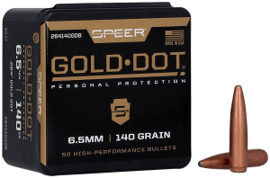 Speer Bullets 264140 Gold Dot 6.5mm .264 140 GR Soft Point (SP) 50 Box