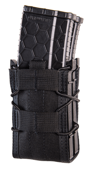 High Speed Gear 112R00BK TACO X2R Mag Pouch Double Black Nylon MOLLE Compatible w/ Rifle