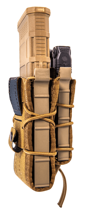 High Speed Gear 13DD10CB TACO Double Decker Mag Pouch Coyote Brown Nylon Belt Belts 2.25" Wide Compatible w/ Rifle Compatible w/ Pistol